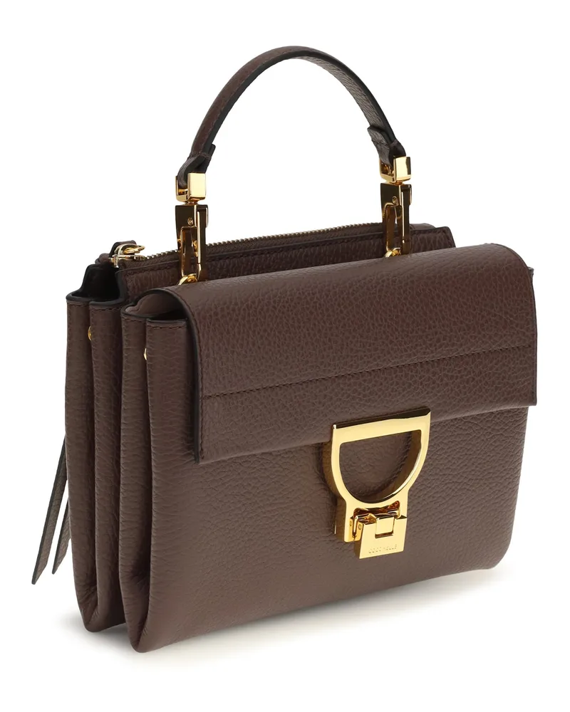 Coccinelle Women's Handbag Arlettis Berry Calfskin Calf Leather Handbags Hand Bags Brown
