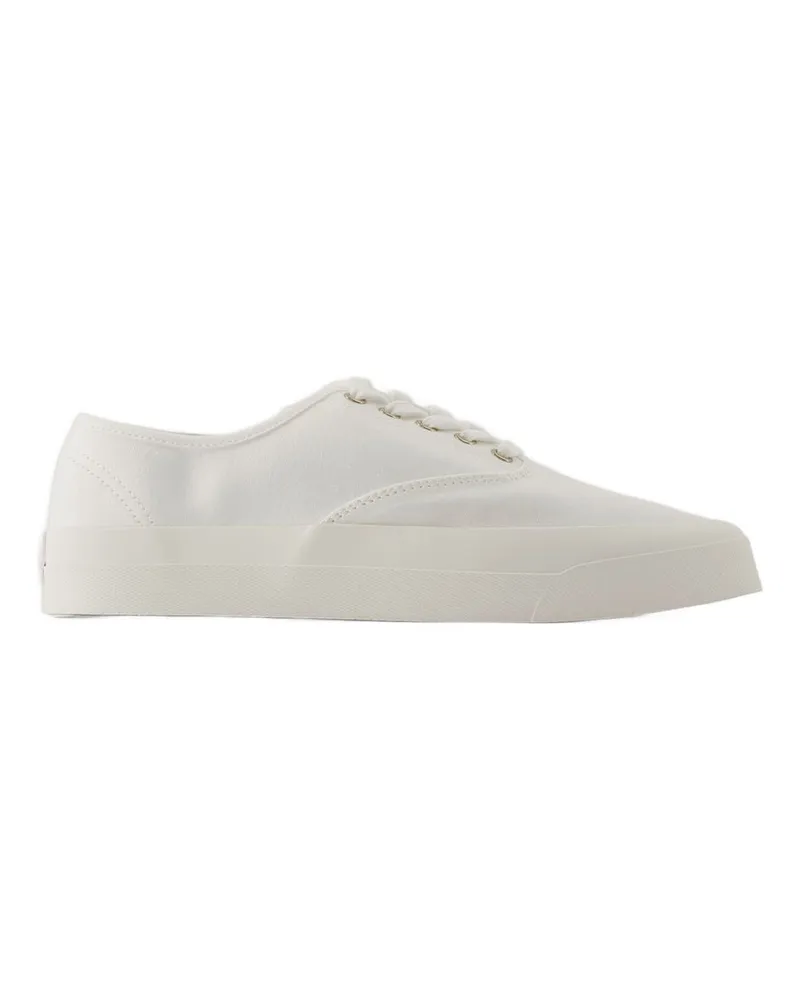 Kitsuné Women's Lace Up Sneakers -  Cotton White Shoes White