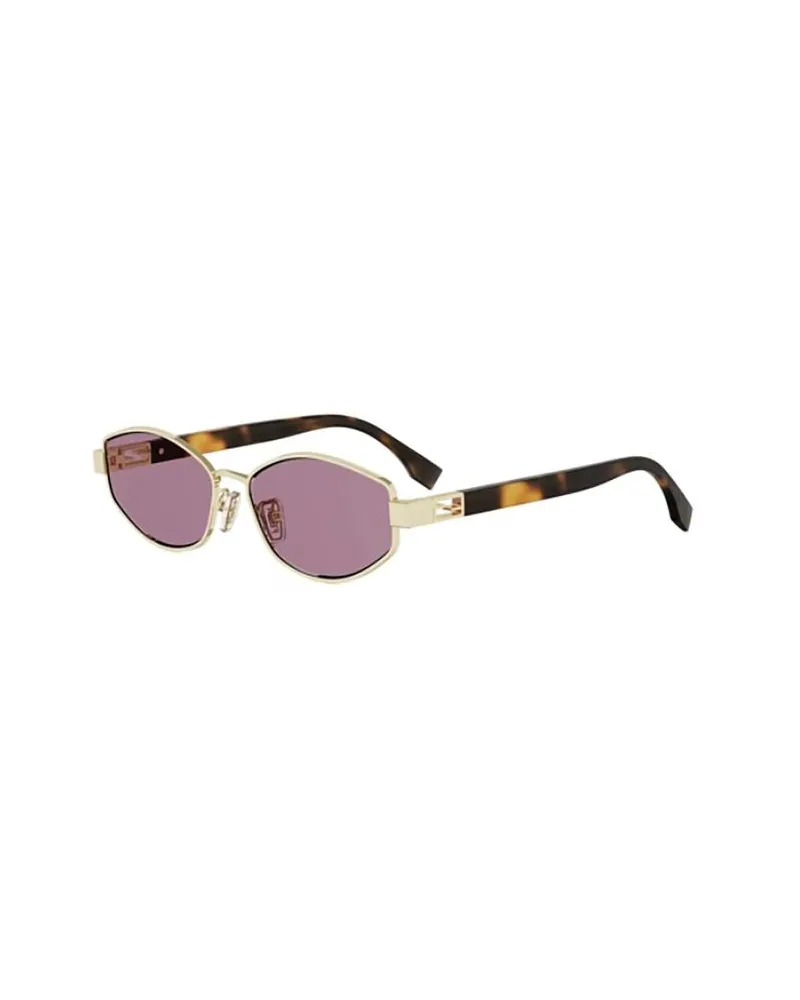 Fendi Unisex Sunglasses Shiny Gold Metal Gold