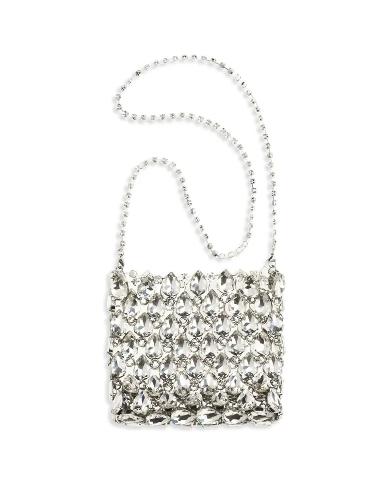 Self-Portrait Women's Silver Polyester Shoulder Bag Silver