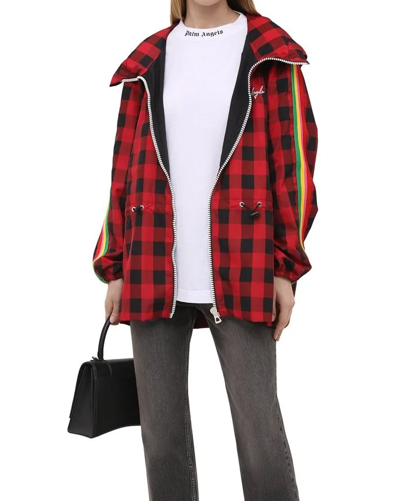 Palm Angels Men's Multicolor Polyamide Shell Jacket Clothing Red