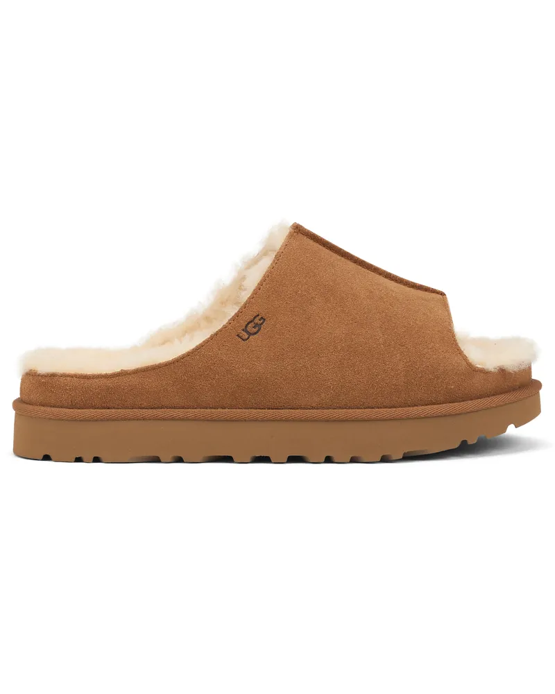 UGG Women's Slippers Greenport Chestnut Sheepskin Leather Sandal Chestnut