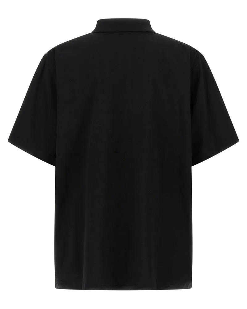 Balenciaga Logo-Embroidered Piqué Polo Shirt — Black Black