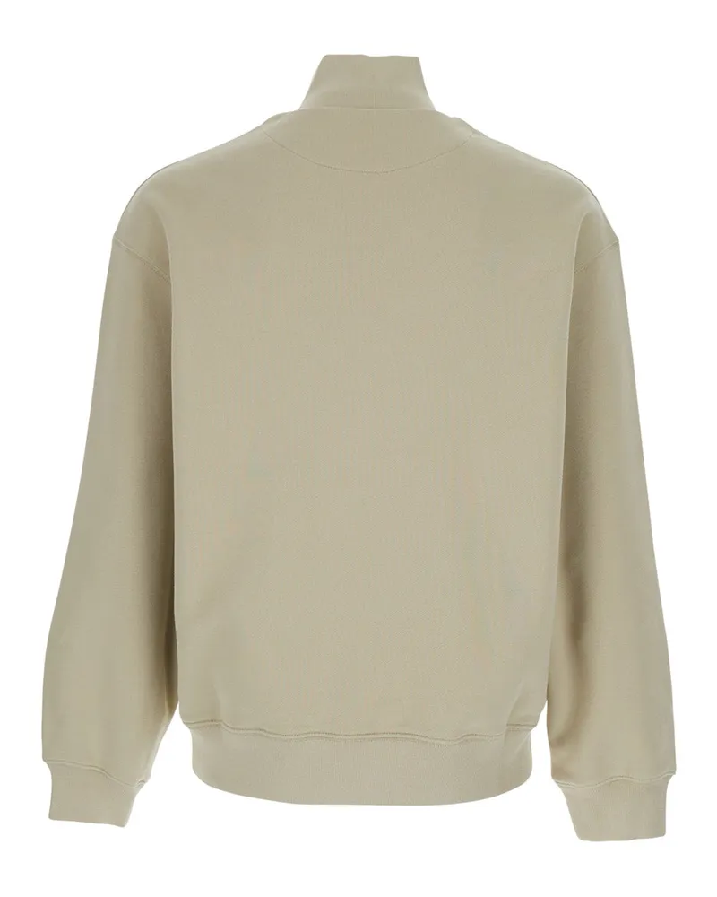 Kitsuné Men Sweatshirt High-Neck Green Cotton Sweatshirts Sweater Green