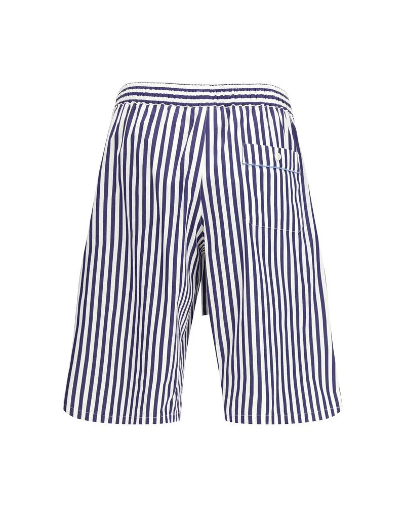 Dolce & Gabbana Men's Multicolor Cotton Bermuda Shorts Navy