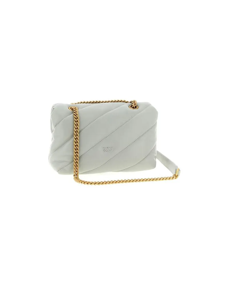 Pinko Women's Crossbody Bag Gray Lamb Fur - Crossbody-Bags Gray