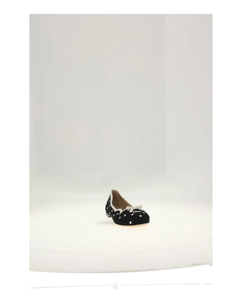 Dior Point d'Esprit Ballet Flat — Black Black