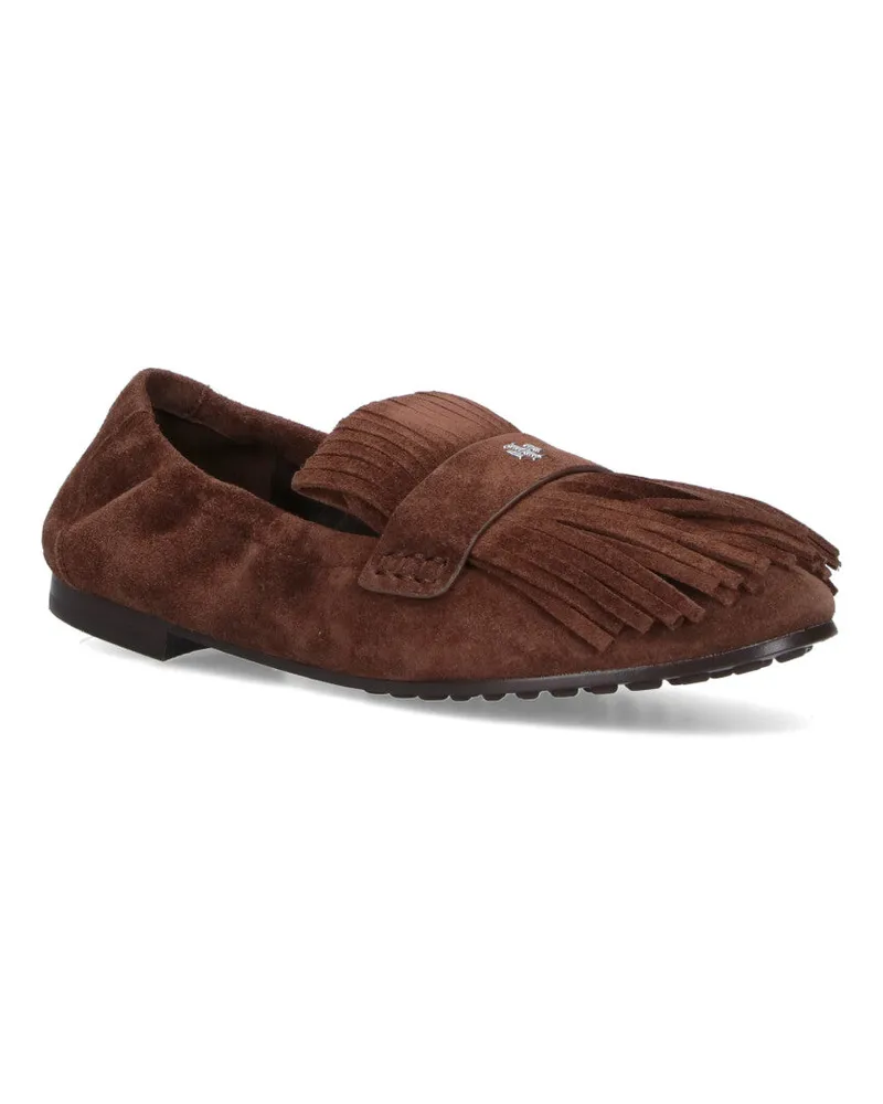 Tory Burch Women's Flat Shoes Brown Upper: Bovine Suede Brown