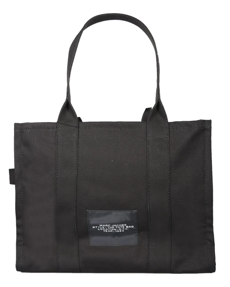 Marc Jacobs Women's Tote Bag The Black Cotton Handbags Hand Black