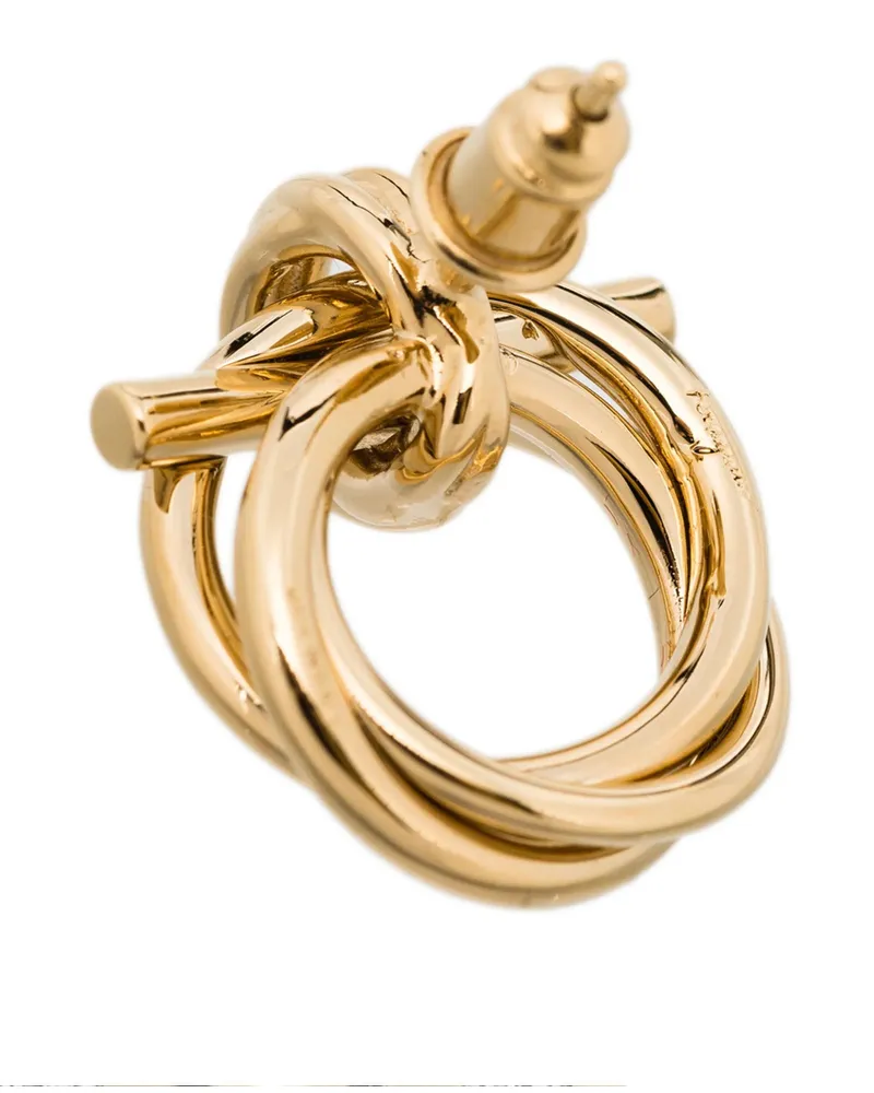 Ferragamo Gancini Torchon Earrings — Gold Gold