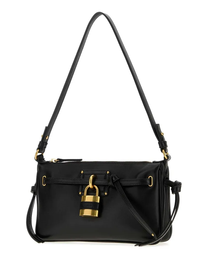 Chloé Paddington Sling Lambskin Leather Shoulder Bag — Black Black