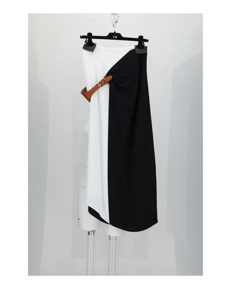 Celine Women's Skirt Draped Black Viscose Black