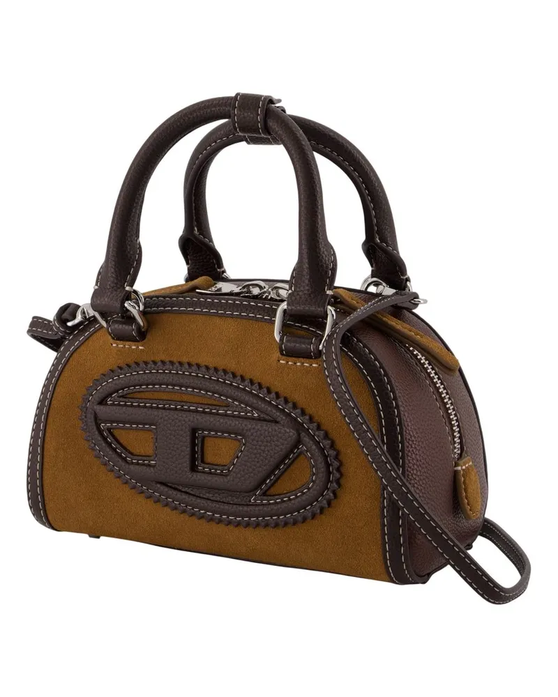 Diesel Women's 1dr Dome Purse -  Synthetic Leather Brown Faux_leather Bags Handbags-Purses Brown