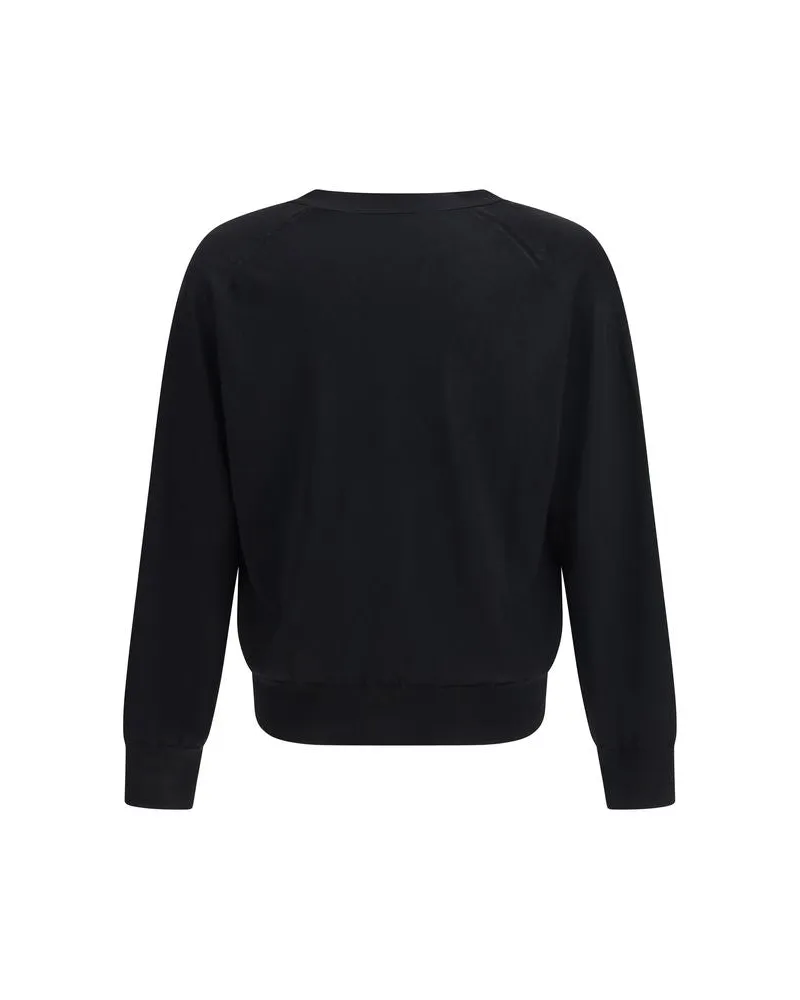 AMI Paris Men's Black Merino Wool Cardigan Clothing Black