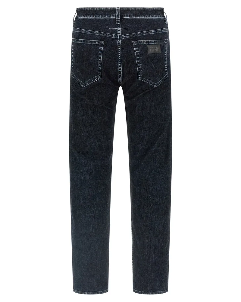 Maison Margiela Men's Black Cotton Straight-Leg Jeans Clothing Black