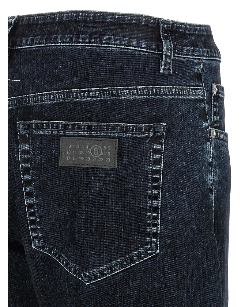 Maison Margiela Cotton Straight-Leg Jeans — Black Black