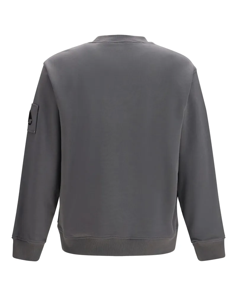 Moose Knuckles Men's Hartsfield Crewneck Sweatshirt Cement Cotton Sweatshirts Sweater Gray