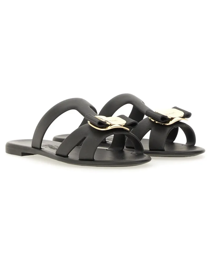 Ferragamo Slide Sandal — Black Black