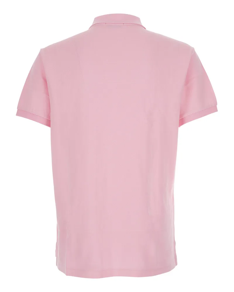 Ralph Lauren Slim-Fit Cotton Polo Shirt — Pink Pink