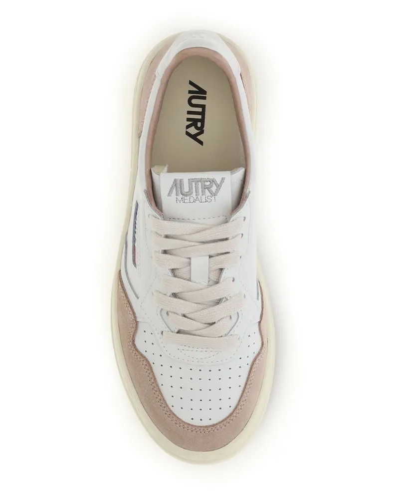 AUTRY Women's Sneakers Medalist Low White Leather White-Phard Trainers White/phard White