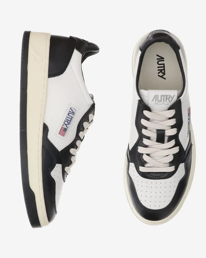 AUTRY Men's Leather Sneakers Medalist Multicolour Trainers Multicolor