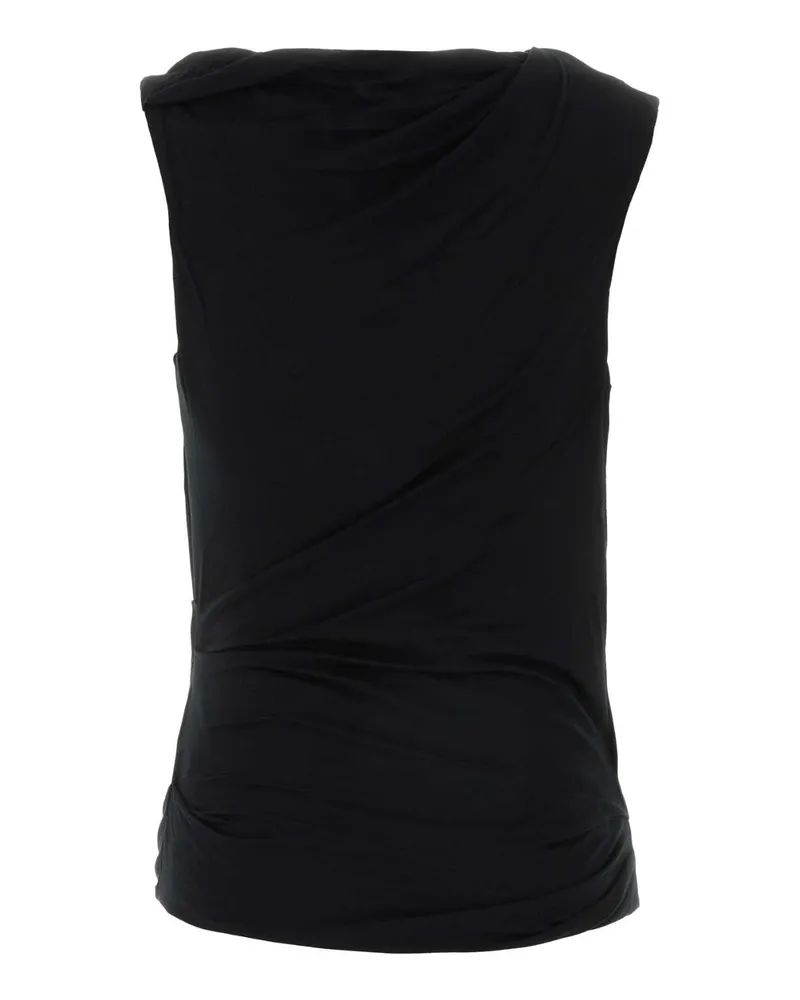 Entire Studios Women Black Stretch Jersey Top Exterior: Viscose Elastane Maglie Black