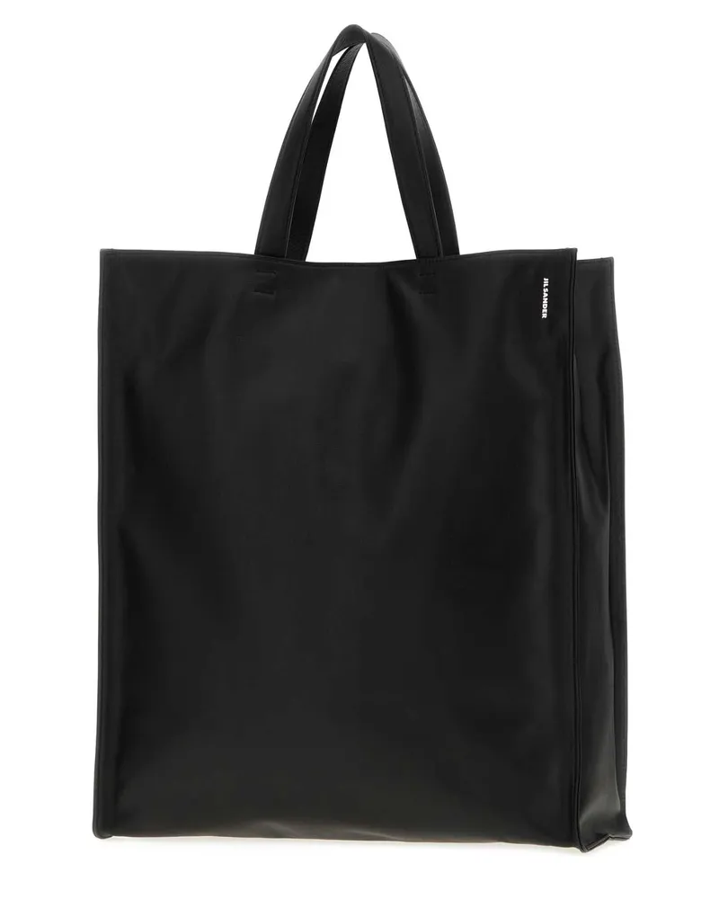 Jil Sander Men's Black Leather Light Shopping Bag 001 Borse A Mano Black