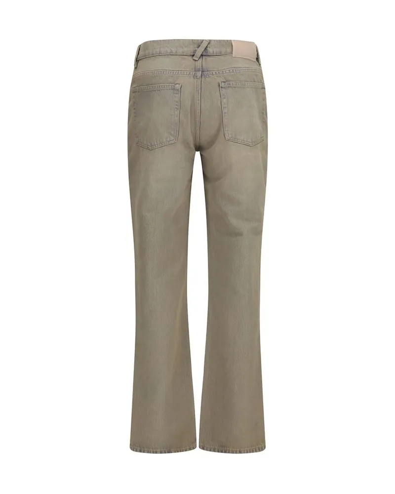Our Legacy Men's Bicolor Cotton Bootcut Jeans Clothing Bicolor