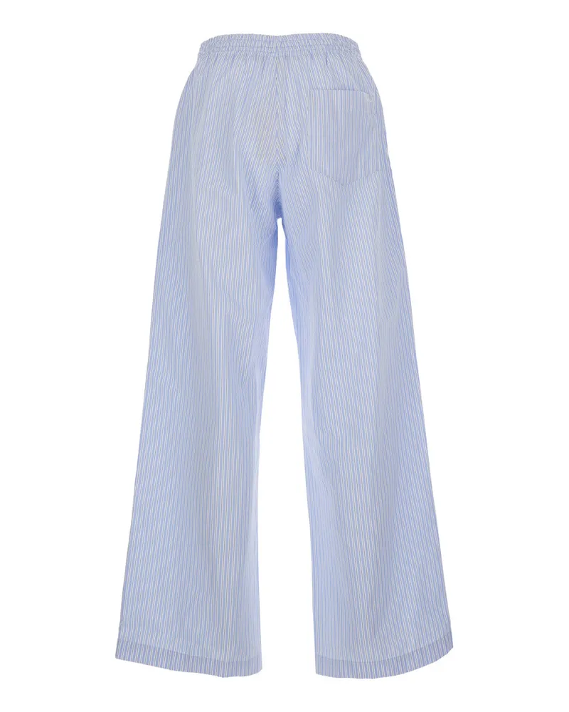 A.P.C. Men's Pants Lou Light Blue Cotton Trousers Blue