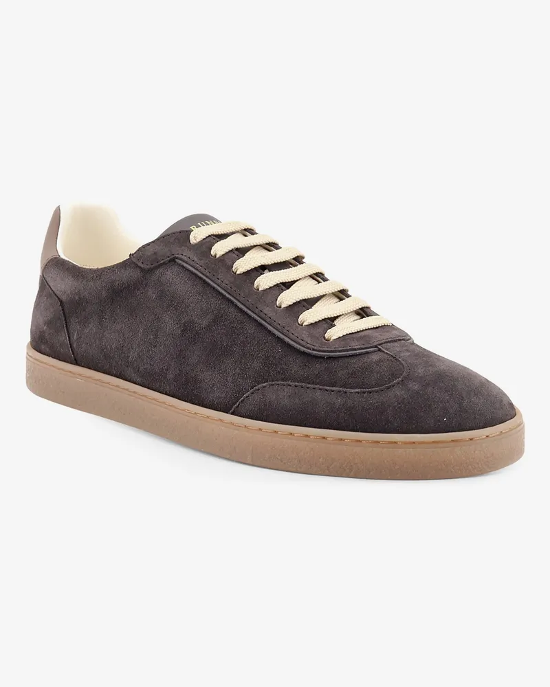 Brunello Cucinelli Men's Sneakers Grey Suede Trainers Gray