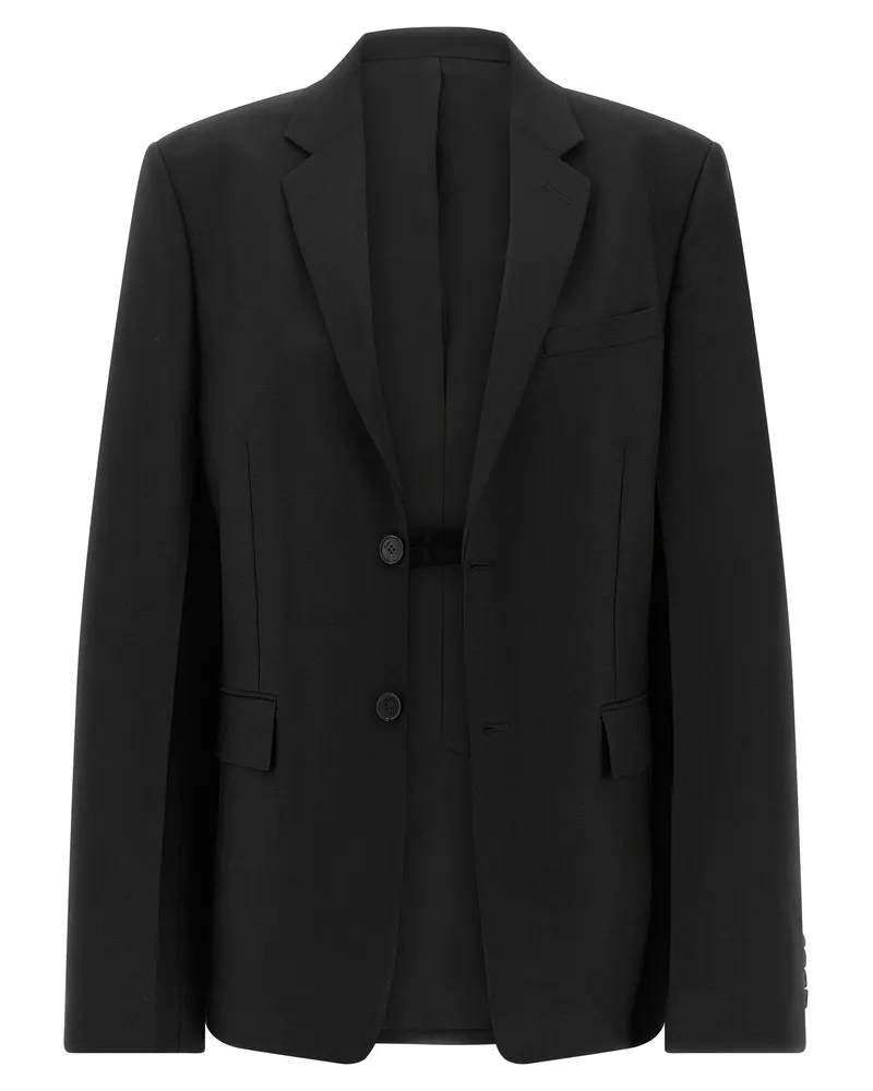 Fendi Mohair-Wool Blend Blazer — Black Black