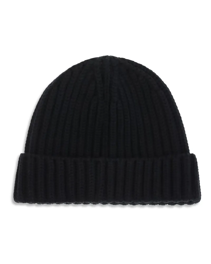 Prada Men's Virgin Wool Beanie Hat Nero Fleece Ovis Aries E Hairbands Black