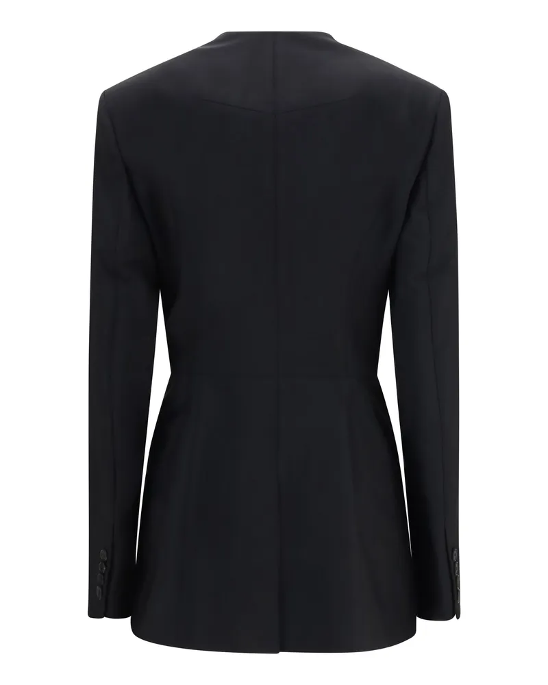 Givenchy Women's Cut-Out Double-Breasted Blazer Black Wool Ovis Aries; Mohair Blazers & Vests Black