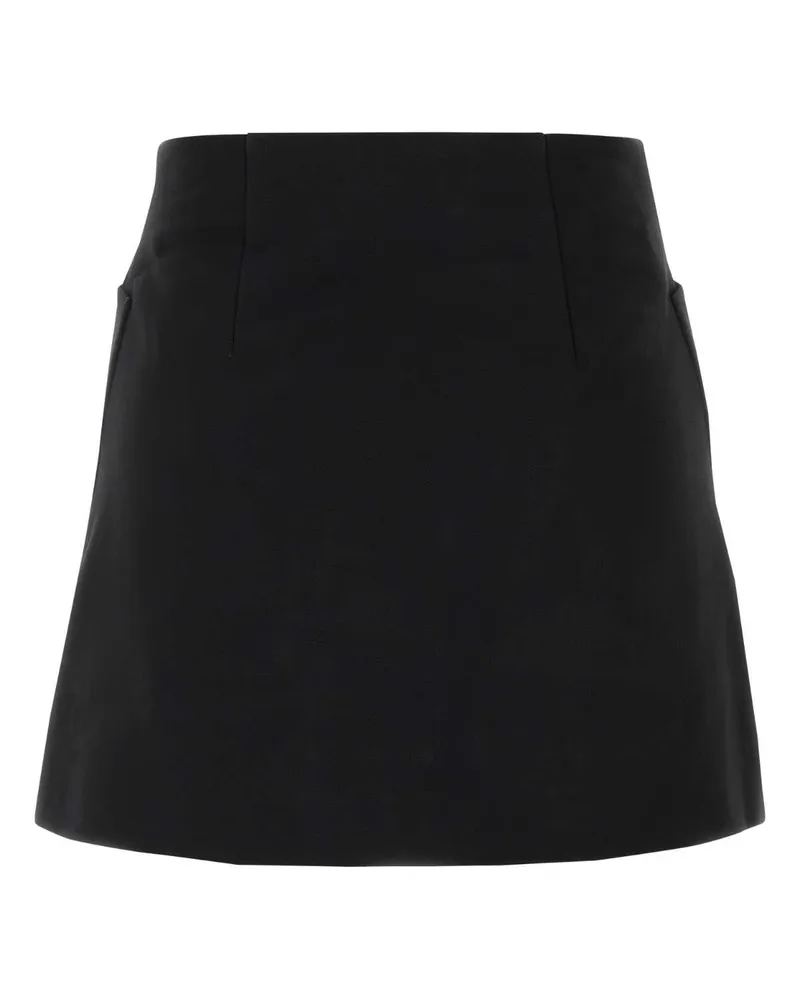 Prada Women's Black Wool Mini Skirt Nero Gonne Black