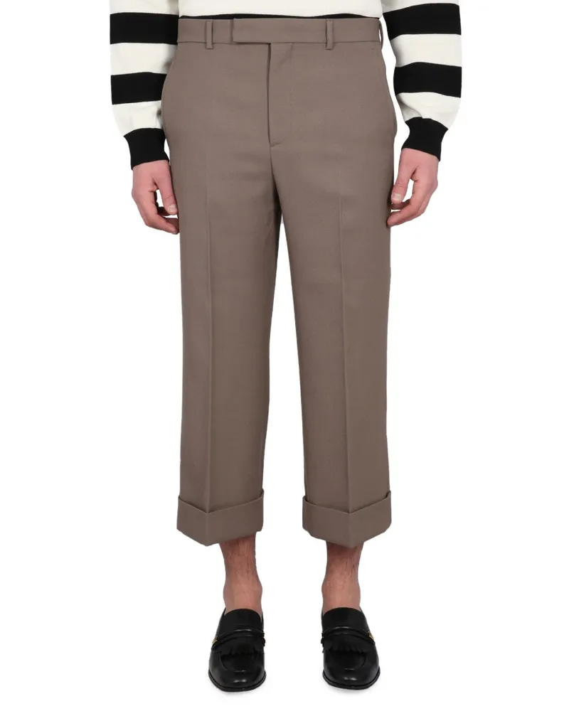 Gucci Textured Wool Gabardine Bermuda Shorts — Multicolor Multicolor
