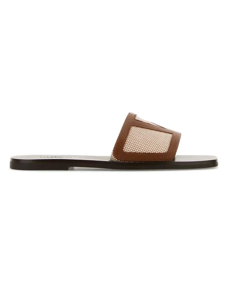 Valentino Garavani Naturaletobacco Slippers Flat Shoes Brown