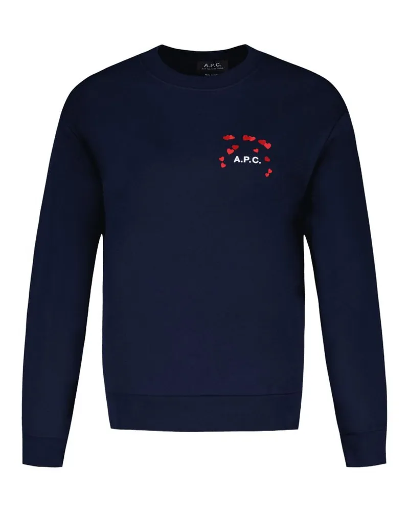 A.P.C. Unisex Valentin Sweat -  Cotton Blue Concept-Store Ready-To-Wear Navy