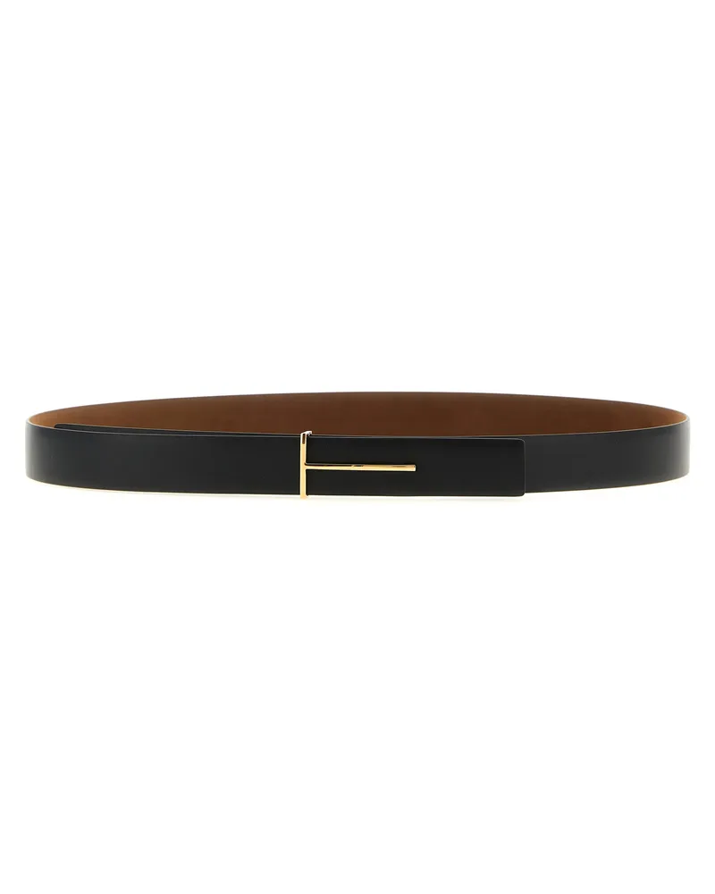 Tom Ford Men's Multicolor Calfskin Regular Belt Brown
