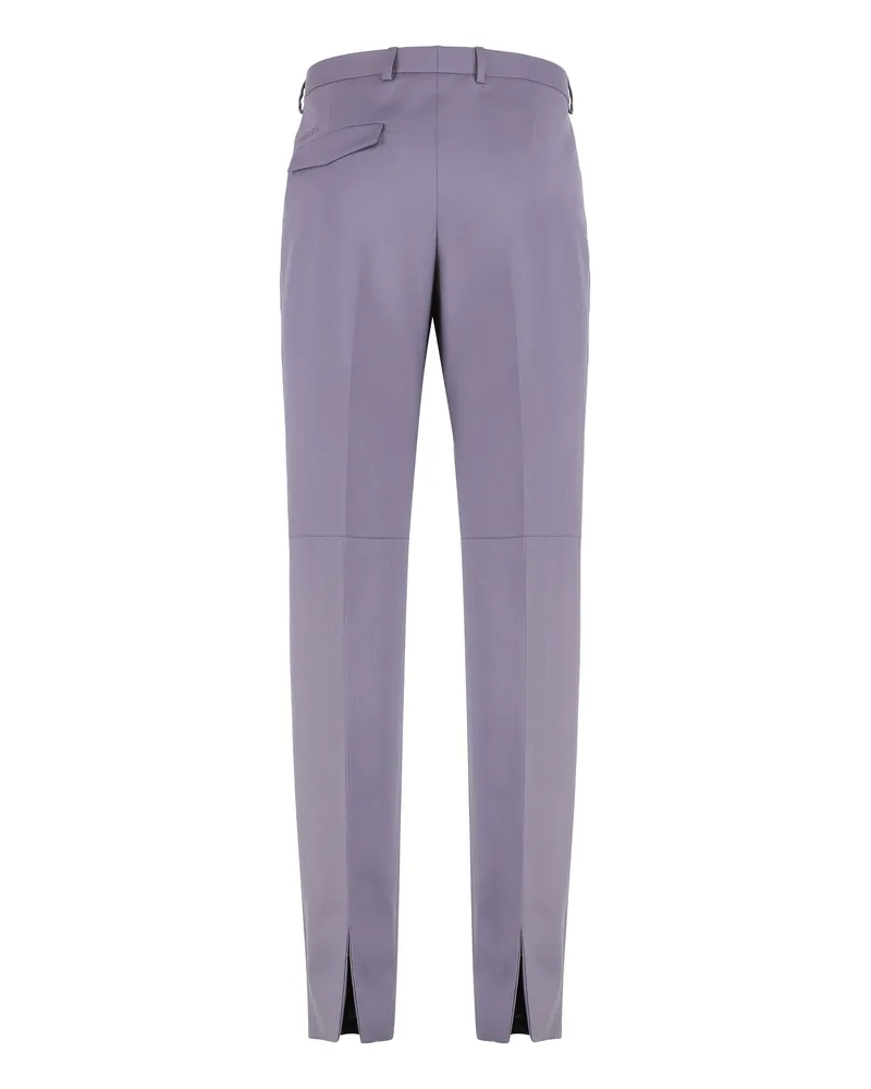 Gucci Men's Trousers Wool Gabardine — Wisteria Chinos Wisteria