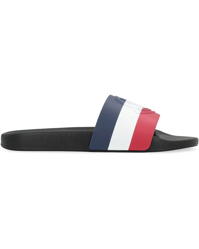Moncler Men's Basile Rubber Slides Black Flip Flops Black