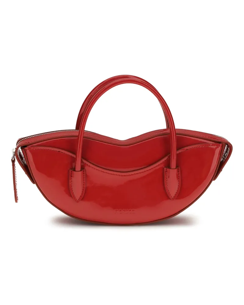 Fiorucci Women's Shoulder Bag Mini Lips Red Calf Leather Handbags Hand Red