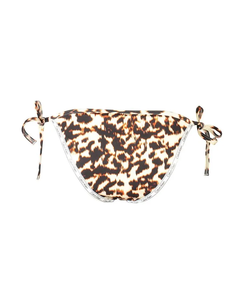 Calvin Klein Animal-Print Swim Brief — Beige Beige