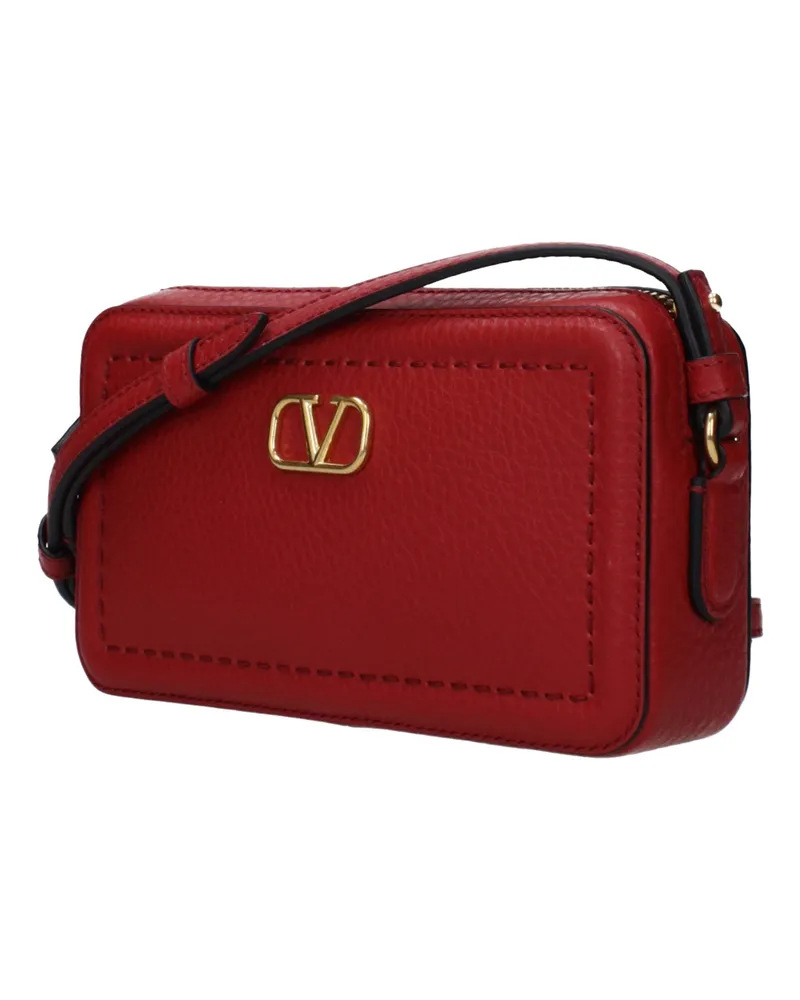 Valentino Garavani Leather Crossbody Bag — Red Red