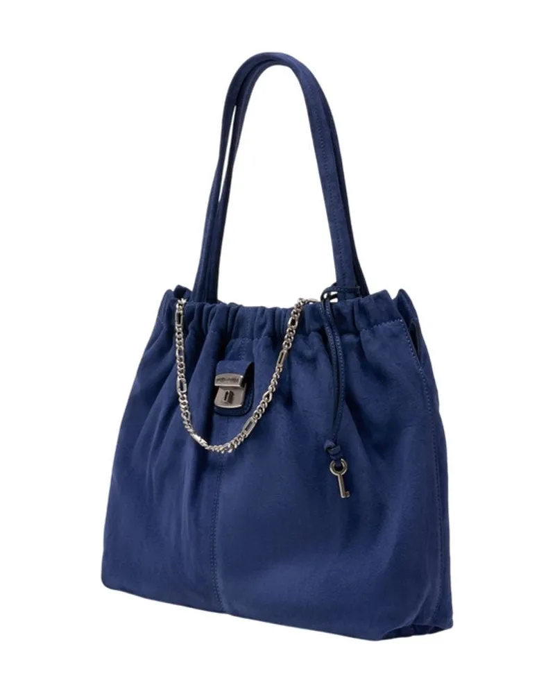Marc Jacobs Women's The Tote -  Leather Blue Cowhide Bags Totes-Shopping-Bags Navy