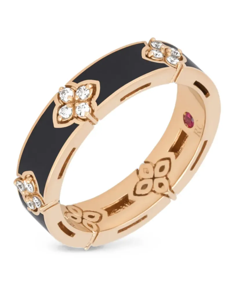 Roberto Coin Women's 18kt Rose Gold Diamonds Ring Aw26 W Gold