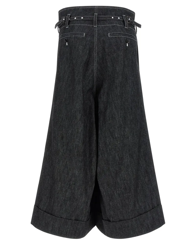 Junya Watanabe Women Black Cotton Bermuda Shorts Black