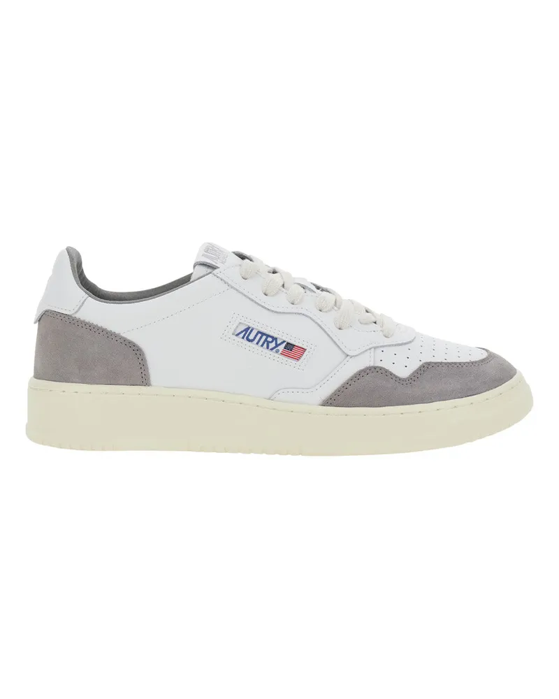 AUTRY Men's Low Top Sneakers Medalist Grey Suede Trainers Gray