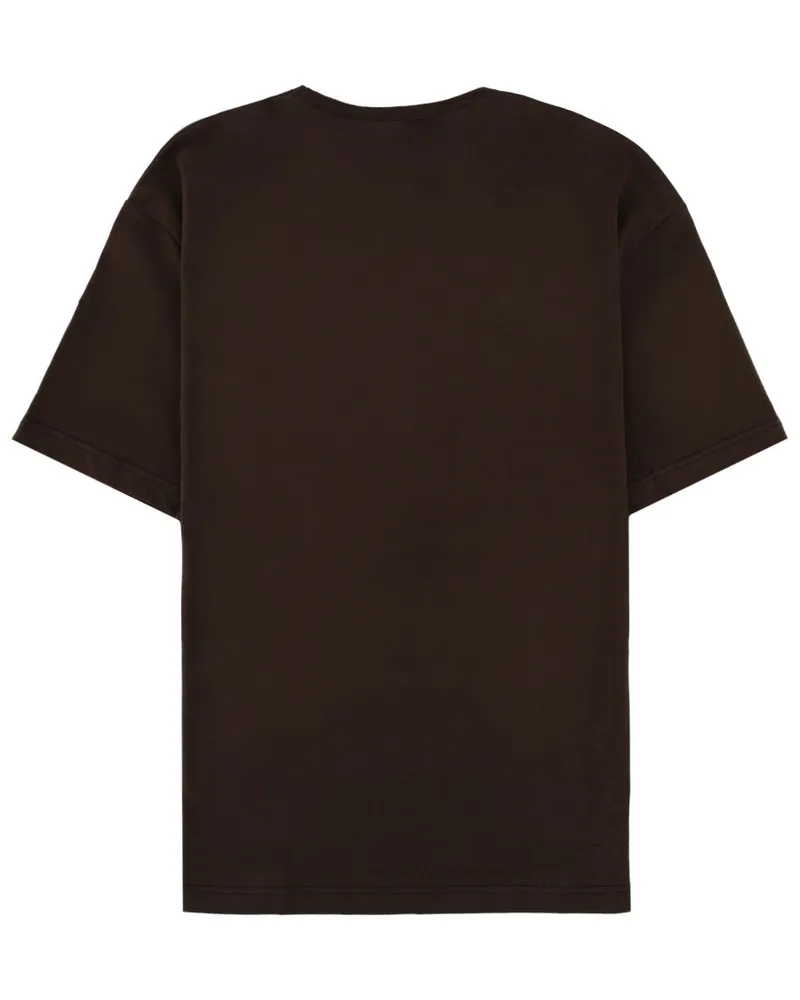 Christophe Lemaire Linen-blend chest pocket T-Shirt — Brown Brown