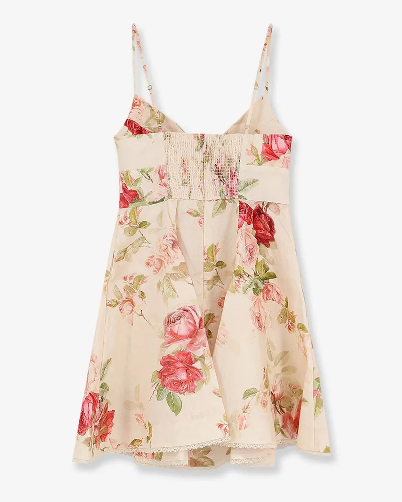 Zimmermann Women's Linen Dress Roselight Beige Beige