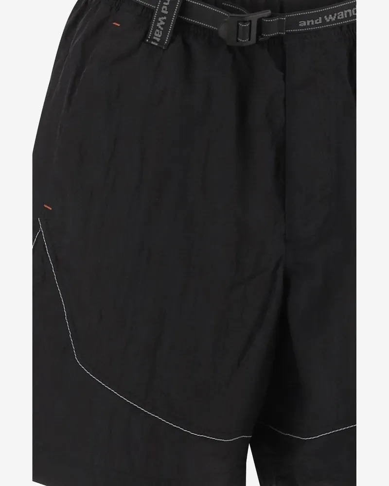 and wander Men's Shorts Nylon Black Black